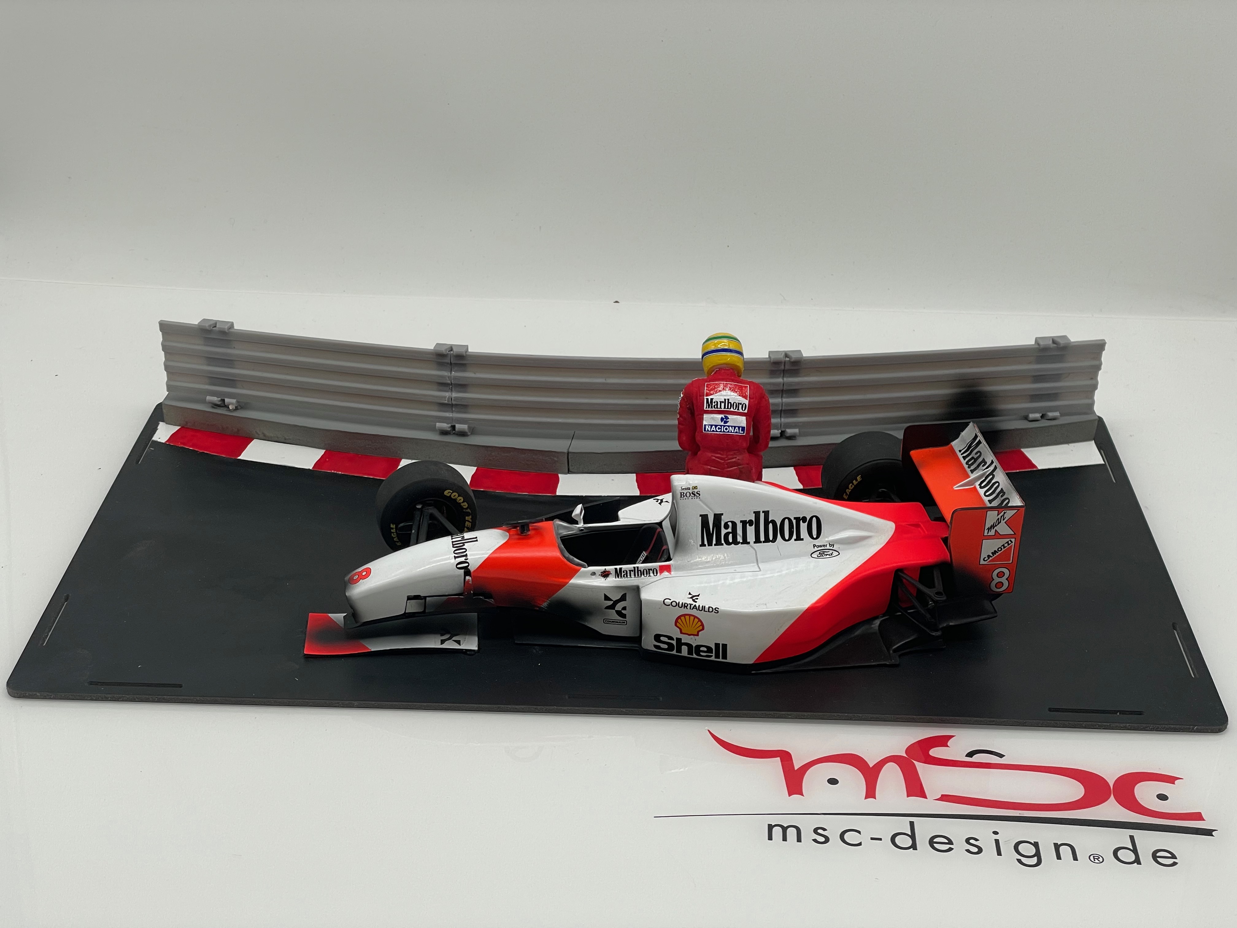 Senna McLaren MP4/8 GP Monaco Crash