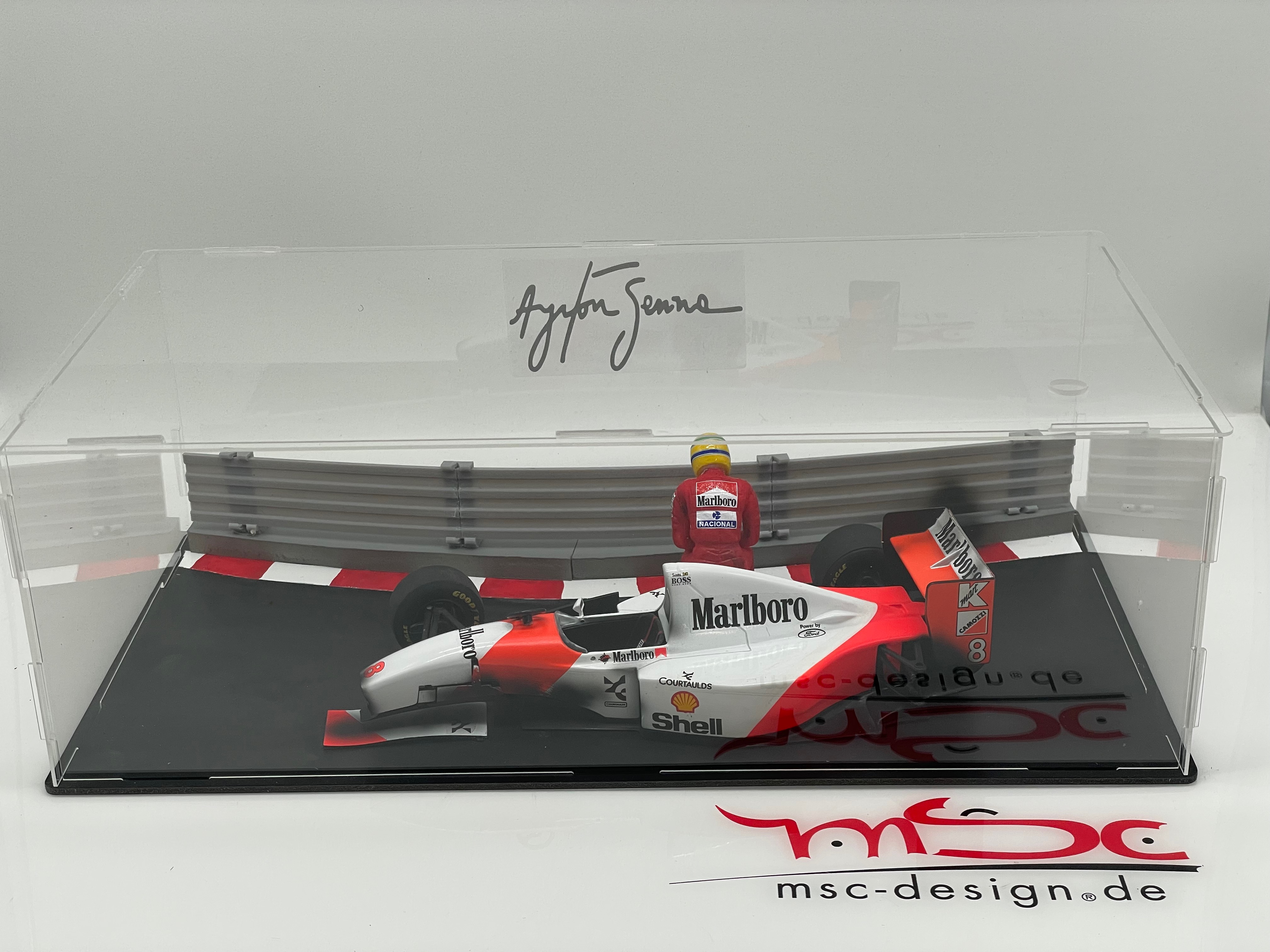 Senna McLaren MP4/8 GP Monaco Crash