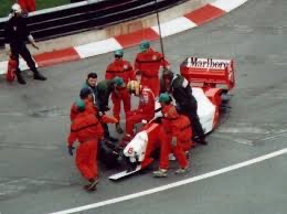 Senna McLaren MP4/8 GP Monaco Crash
